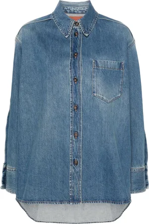 Victoria Beckham Plisseret denimskjorte