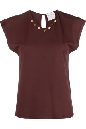 FORTE FORTE Bluse med nitte-udsmykning