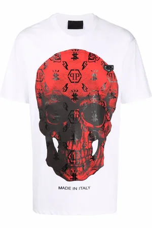 Philipp Plein T-shirt med dødningehoved-monogram