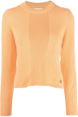 Calvin Klein Trøje i genanvendt bomuld med ribbet detalje