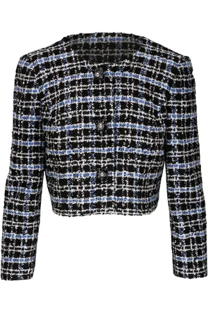 Carolina Herrera Tweed-jakke med rund hals