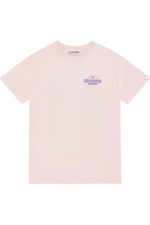 Ganni T-shirt med logotryk