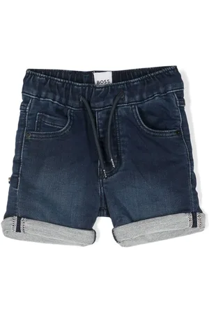 HUGO BOSS Denimshorts med broderet logo