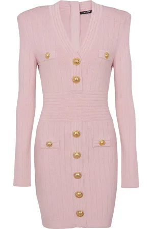 Balmain Strikket kort kjole