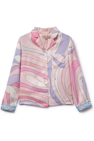 PUCCI Junior Langærmet skjorte med Marmo-tryk