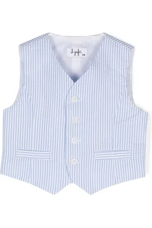 Il gufo Stribet vest i seersucker