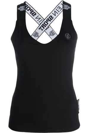 Philipp Plein Tanktop med logorem og V-hals
