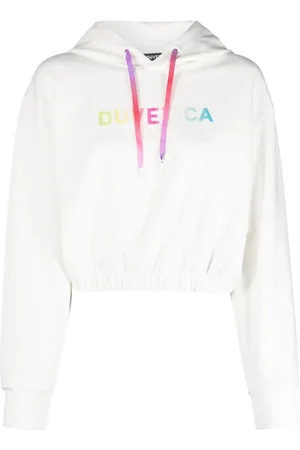 Duvetica Cropped hættetrøje med logotryk