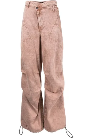 ANDREADAMO Jeans med brede ben og asymmetrisk talje