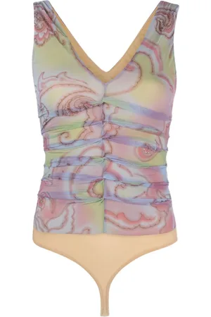 Giorgio Armani Ruchet body med abstrakt tryk fra 00