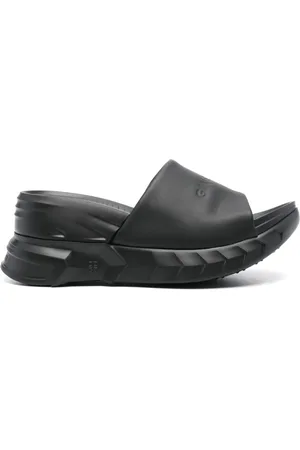 Givenchy Lædersandaler med logoprægning