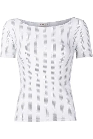 AMIR SLAMA T-shirt med lodrette striber
