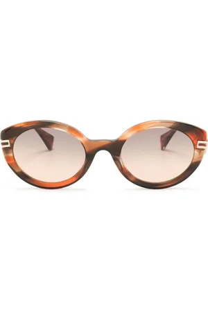 Vivienne Westwood Ovale solbriller med hjertemotiv