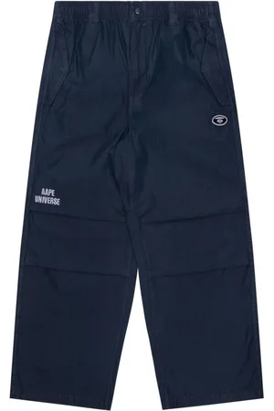 A Bathing Ape Cargo-bukser med broderet logo og lige ben