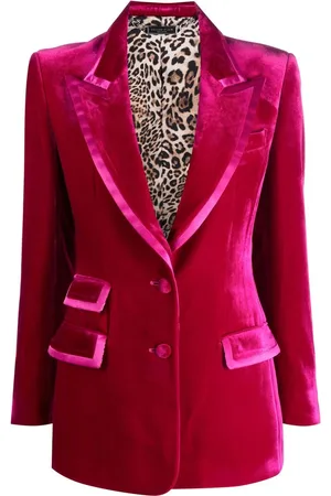 Philipp Plein Blazer i velour med kontrastkant