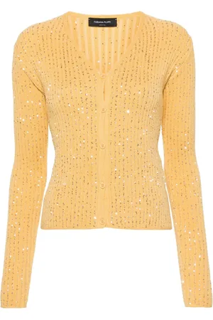 Fabiana Filippi Pailletudsmykket cardigan i rib