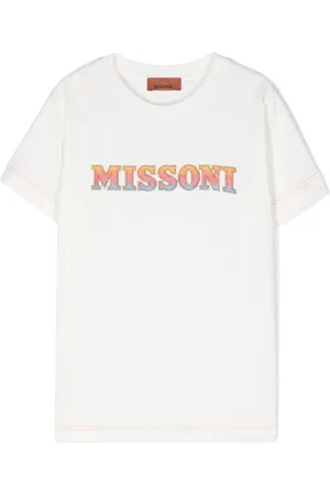 Missoni T-shirt med logo og pailletudsmykning
