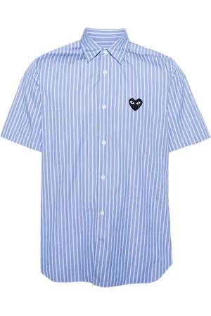 Comme des Garçons Stribet skjorte med hjertemærke