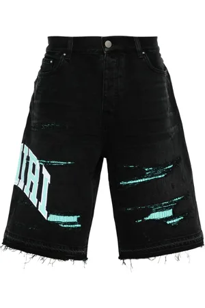 AMIRI Denimshorts med broderet logo