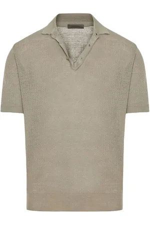 corneliani Polo med tekstureret finish
