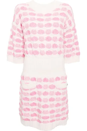 CHANEL Kjole med geometrisk jacquard fra 2000
