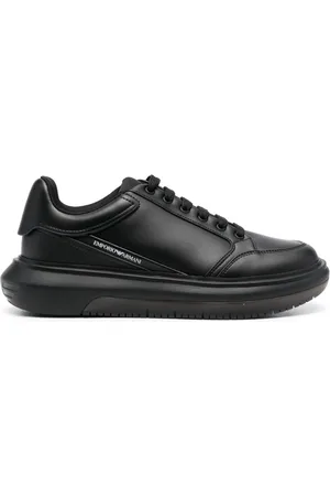Emporio Armani Sneakers i læder med logotryk