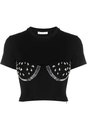 AREA T-shirt med krystaludsmykket skål