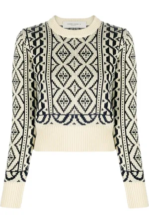 Golden Goose Cropped trøje med geometrisk mønster