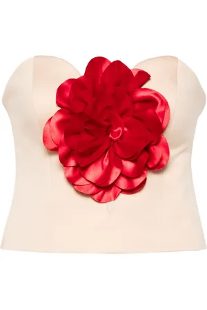 Parlor Blomstret korset-top