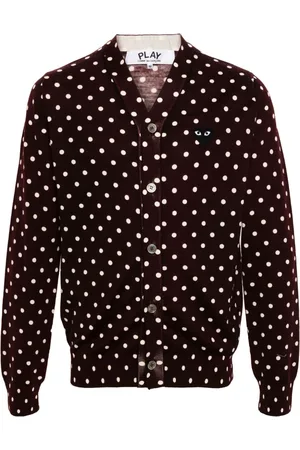 Comme des Garçons Cardigan med polkaprikker