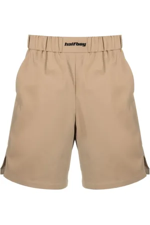 Halfboy Shorts med broderet logo og løbesnor