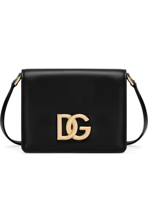 Dolce & Gabbana Crossbody-taske i læder med logoplade