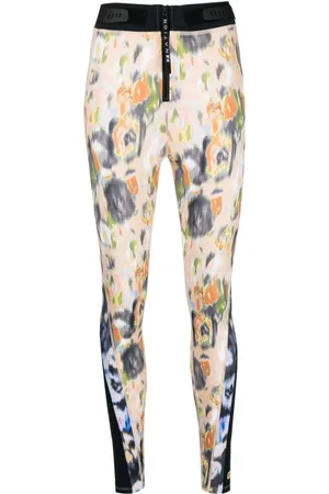 P.E Nation Leggings med grafisk tryk og høj talje