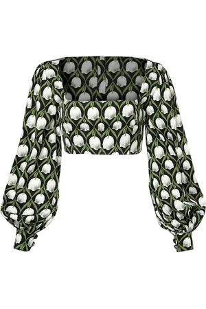 Agua by Agua Bendita Cropped Pera Perla top