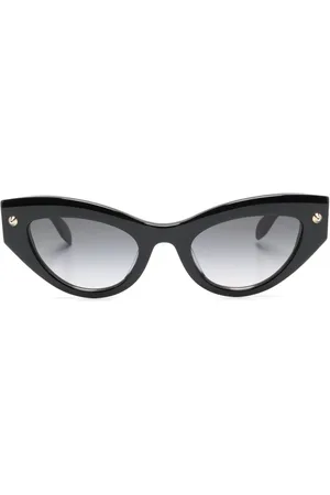 Alexander McQueen Cat-eye-solbriller med Spike-nitter