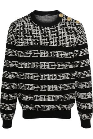 Balmain Ribbet PB Labyrinth-trøje