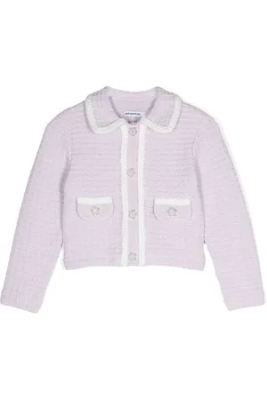 Self-Portrait Cardigan med kontrastkant