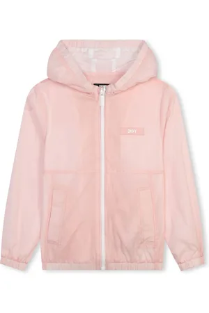 DKNY Jakke med logo-applikation og hætte