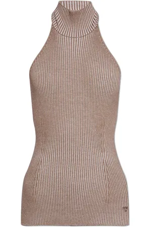 Fendi Ribstrikket top med halterneck
