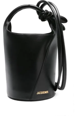 Jacquemus Le Petit Tourni bucket-taske med læder