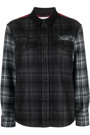 Woolrich Skotskternet skjorte med colourblocking