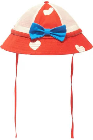 Mini Rodini Hearts solhat med sløjfedetalje