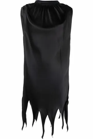 Maison Margiela Satin-kjole med rå kant