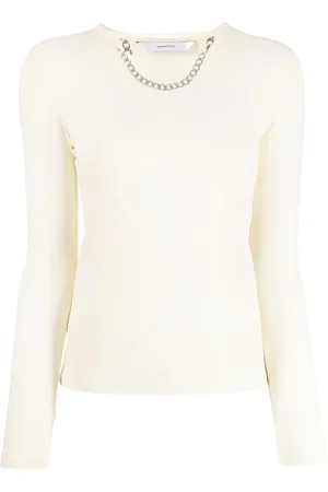 pushBUTTON Langærmet top