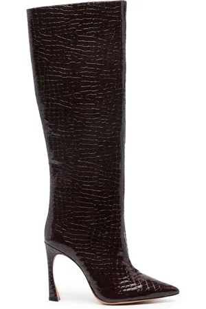 ALEXANDRE BIRMAN Kyra 100mm støvler i præget læder