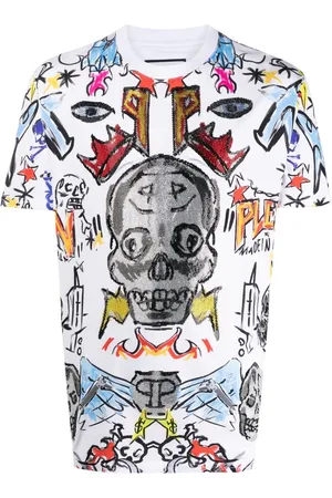 Philipp Plein Kortærmet T-shirt med grafisk tryk