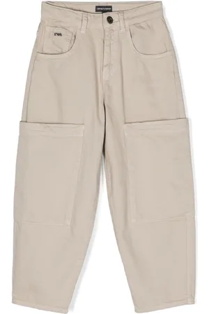 Emporio Armani Jeans med brede ben og logoplade