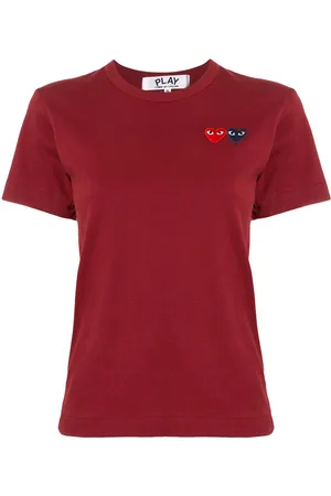 Comme des Garçons T-shirt med rund hals og logo-broderi