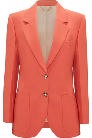 Victoria Beckham Enkeltradet blazer med påsyede lommer