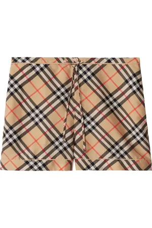 Burberry Silkeshorts med ternet tryk